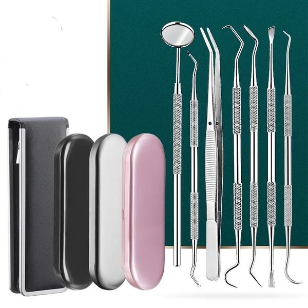 2024 5PCS Dental Tool Set espelho de boca TweeZers Prove de sonda Kit Dental Instrument Dentista Dentista Prepare Tool Tool Tool Ferramenta - Dental