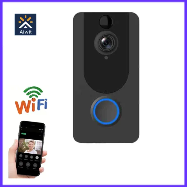 Câmera de campainha inteligente da campainha da campainha v7 1080p wi -fi vídeo ip porta sino noturn vision vision pir movum intercom security apartamentos de chamadas sino