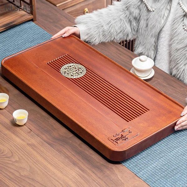 Tee Tabletts großgröße Rosenholzschale Hochwertige Massivholztisch Büro -Entwässerung Typ Chinesisches Wohnzimmer Dekorativ