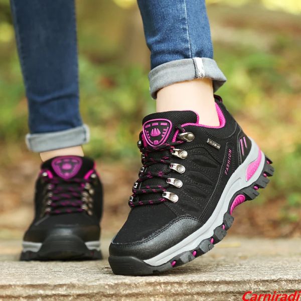 Stivali di alta qualità in cambio autunno scarpe da escursionismo da campeggio da donna da viaggio per la moda esterna da scarpe casual sneakers ladies sport scaricing trekking scarpe