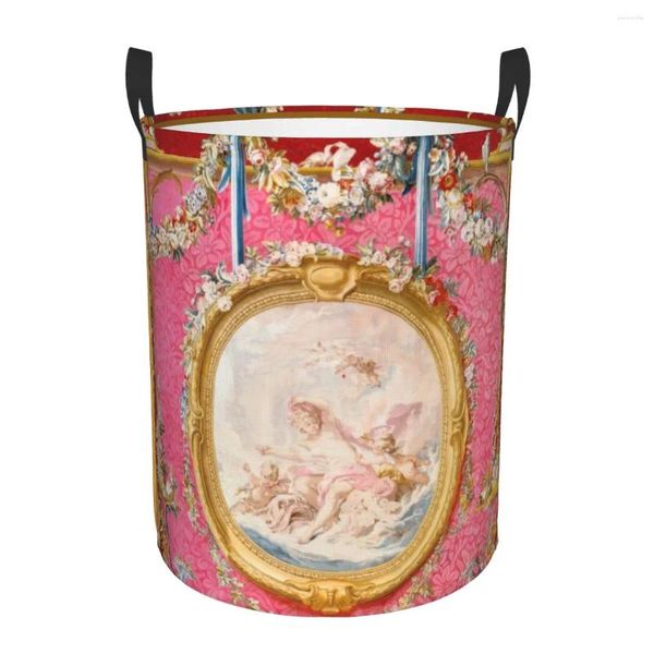 Bolsas de lavanderia Rococo Renaissance Venuss cesto emergente cesta dobrável Roupes de armazenamento de armazenamento Bin Boucher Art Baby Horting