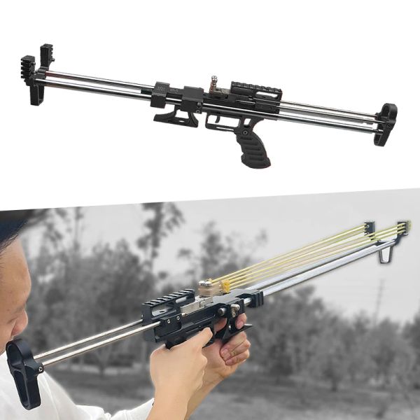 Slingshots Slingshot Rifle Shooting Catapult com laser poderoso portátil Slingshot Jungle Acessórios de caça