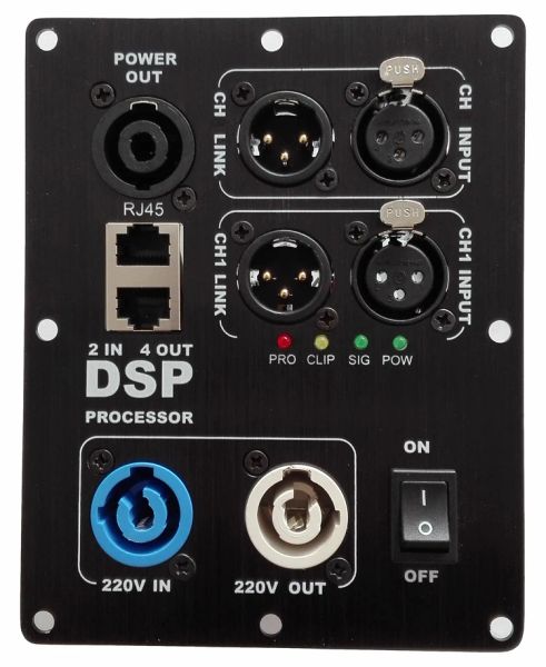 Amplificador Linha de alto -falante ativo Array DSP Módulo de tom 2 em 4 de 96kHz Entrada equilibrada