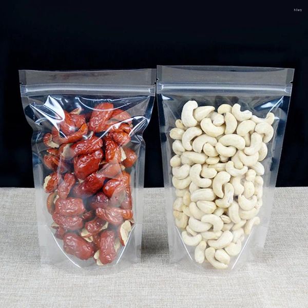 Stume da stoccaggio 800pcs/lotto 3.5''x4.9 '' (9x12.5cm) sacchetto di pacchetto in plastica trasparente per cibo ribellabile con cerniera zip