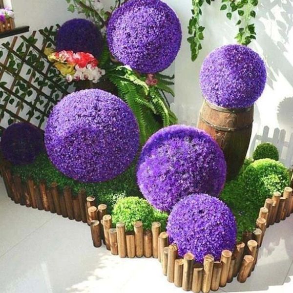 Flores decorativas 18/25/30cm Bolas de boxwood artificial grande simulação bola de planta plástica para o casamento de Natal Casamento de jardim DIY DIY