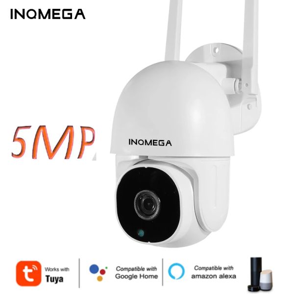 Intercom Inqmega 5MP WiFi Tuya Kamera Smart Cloud PTZ IP -Kamera Outdoor Auto Tracking Google Home Alexa Videoüberwachung Cam Mini