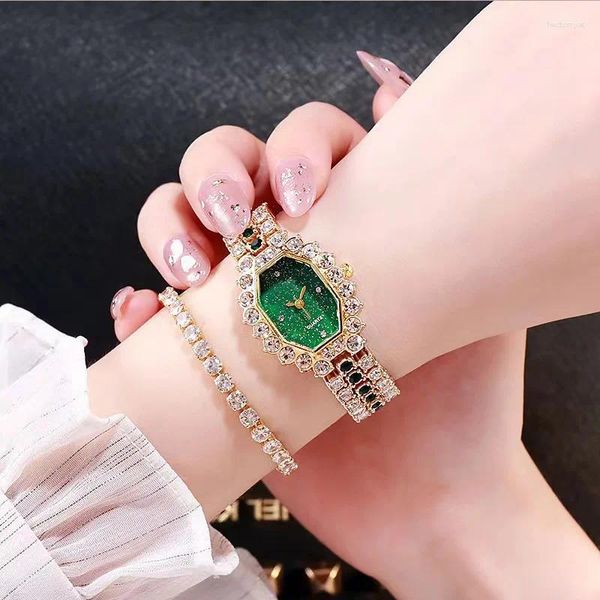 Relógios de pulseira Bracelet Watch Watch With Diamonds Internet Celebridade Douyin Decoração Quartz Stary Sky Fashion in