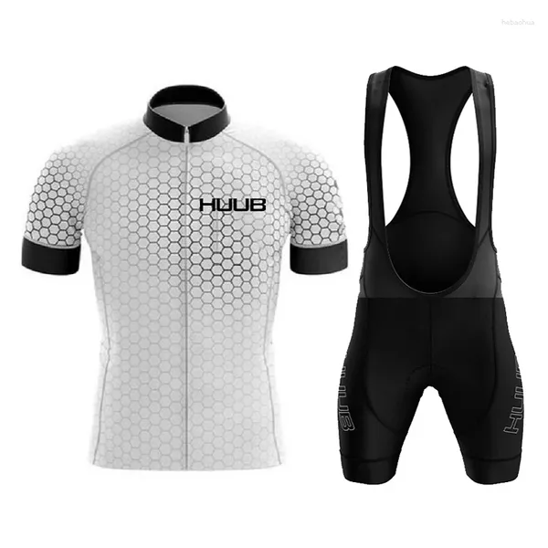 Racing Sets Huub Raudax Bike Set Clothing Mountain 19D Gel Bib Bib Bib Men's Cycling Jersey Ropa Ciclismo Triathlon