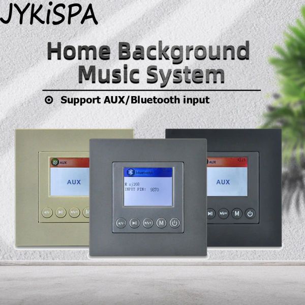 Verstärker Smart Mini Bluetooth Wall Amplifier 2*10W Home Theater Sound System Audio Hintergrund Musiklonter Audio -Panel für Hotel