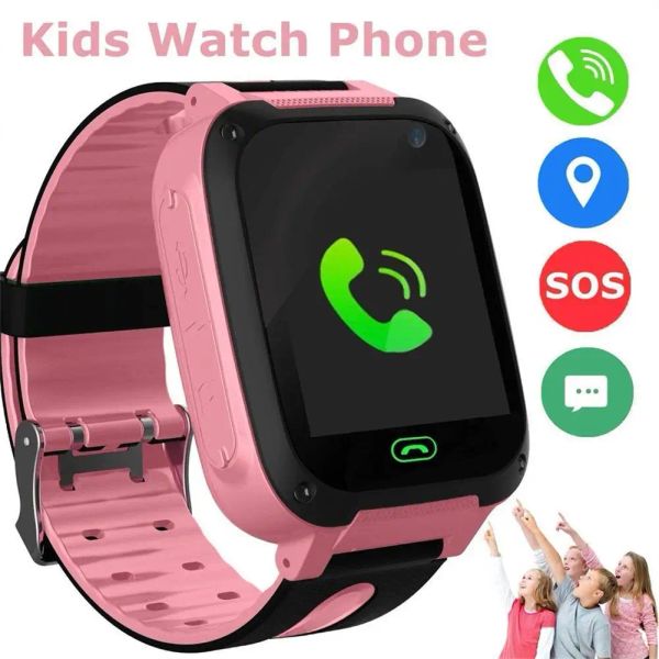 Guarda Kids Smart Watch Waterproof Video Camera Sim Chiama Smartwatch telefonico con luce compatibile per iOS Android