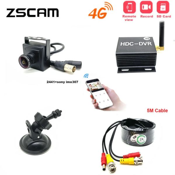 Sistema 12V 1080p 3G/4G SIM SIM IMX307 0.0001LUX Mini autori di auto Protezione per la protezione della proprietà Monitoraggio a distanza Monitoraggio DVR