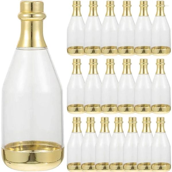 Класные бутылки для хранения пластиковые банки для бутылочки Favors свадебная коробка для душа подарки мини -контейнер шампанский блажок для свадебной вечеринки конфеты угощение