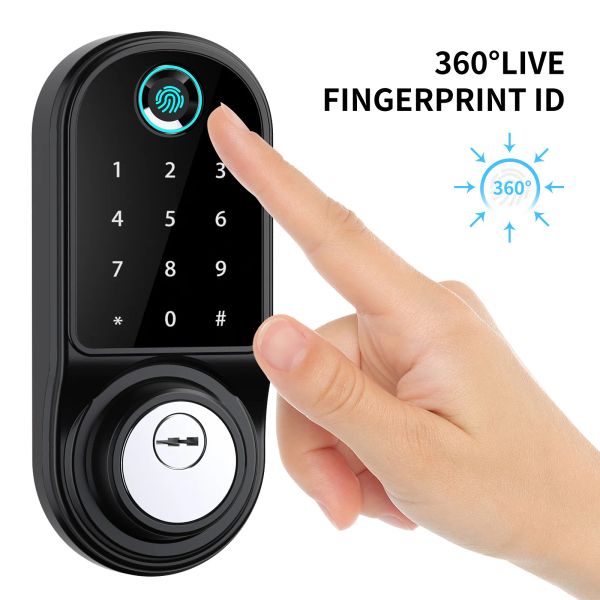 Lock Eletronic Smart Door Lock Deadbolt Digital Tuya Mobile App Fingerprint Imprint Bluetooth Keyless Entrada Teclado Lock Electronic Lock