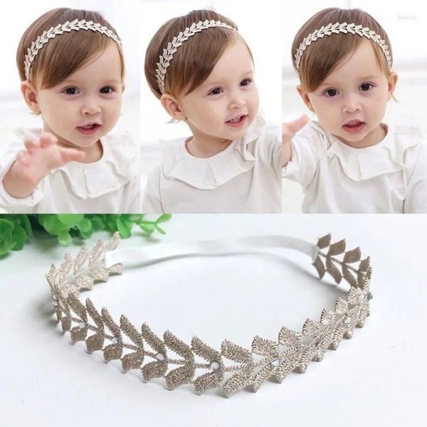 Haarzubehör Baby Stirnband Blatt Weizen Diamant Stirnbänder geborene elastische Haarband Kinder Kleinkind -Pographie Requisiten