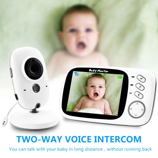 Moduli VB603 2.4G Video wireless Baby Monitor con 3,2 pollici LCD a 2 vie talk audio notturna visione della visione telecamera babysitter di sicurezza babysitter