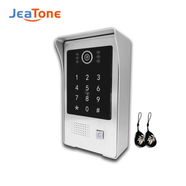 Дверные звонки Jeatone 4wire Outdoor Doorled Vall Панель Панель Панель Свих Дверь Bell AHD 1080P/720p Система видео -интеркала IP65 водонепроницаем