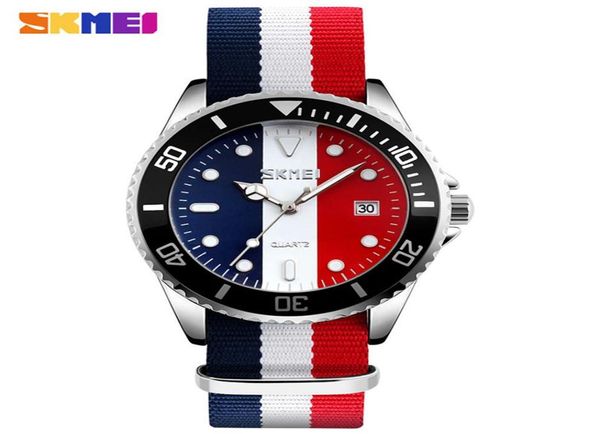 Skmei Männer Quarz Armbanduhr Fashion Casual Uhren Nylon Band Auto Date Relogio Maskulino Uhr Stylish Sport Herren Uhr 913293939010