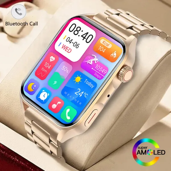 Zodvboz Sports Smart Watch Women sempre in mostra il tempo AMOLEd Risposta Chiama NFC Watches Waterproof Smartwatch Men per Xiaomi Es Watch ES Watch