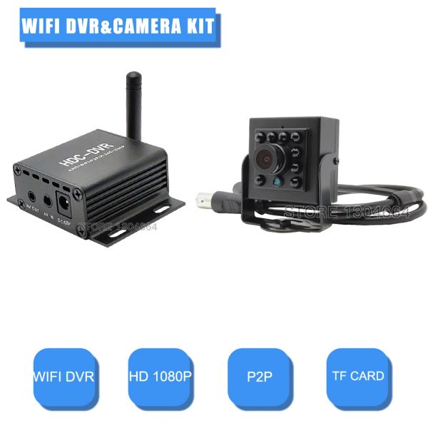 Sistem 1080p mini wifi dvrcamera kiti kablosuz gözetim kızılötesi geniş açılı gece görüşü küçük CCTV kameralar ile dvr kaydedici kiti