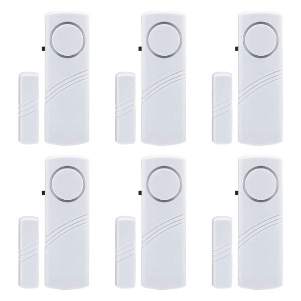 Acessórios 6set Anti -ladrão antitreft sirene Door Bell Sensor sem fio Bateria alimentada Kids Baby Home Security Door Alarm Acessórios para campainha