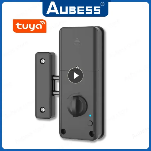 Lock Bluetooth Tuya App Control 13.56MHz Card IC Smart Invisible Lockless Key sem perfuração Instalação de instalação de instalação para porta de madeira
