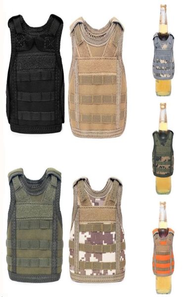 Военный мини -тактический премиум -пивный пиво koozie Molle Vest Pekrege Cooler Cover Doper Dellower Hunting Vests C190415019140152