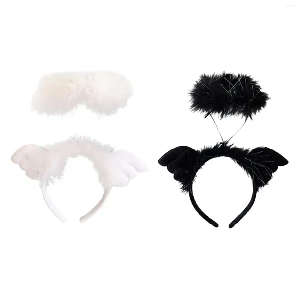Partyversorgungen Engel Flügel Stirnband Schöne Haarclip Dekoration mit leichten Kopfbedeckungen für Frauen Po Requisiten Kostüm Hochzeitskarneval