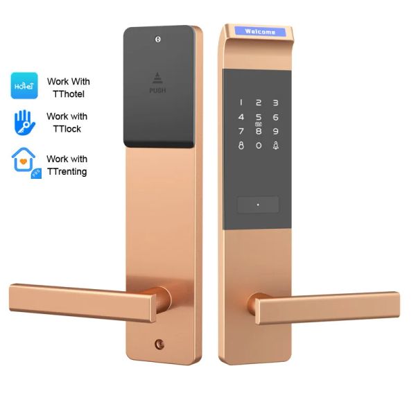 Lock Apartment Electronic Ttlock App App Wireless Securitylessless Smart Passcode Porta Lock com RFID Card Reader