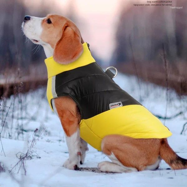 Hundebekleidung Winterweste wasserdes Hunde Jacke Schichten Reißverschluss Design Kleidung mit reflektierenden Streifen für kleine Medium Big Big