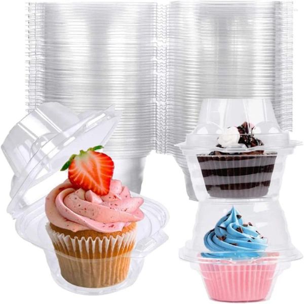 Backformen 20/50pcs Muffin Cupcake Cups Plastik für Party -Boxen Behälter Küchenzubehör Kuchen Dekoration Werkzeug