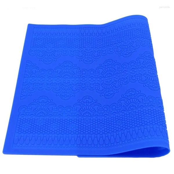 Moldes de cozimento Padrão de flor Silicone Lace Mat Kitchen Sugar Pad Casamento Decoração de fronteira Bolo de fondant Bakeware