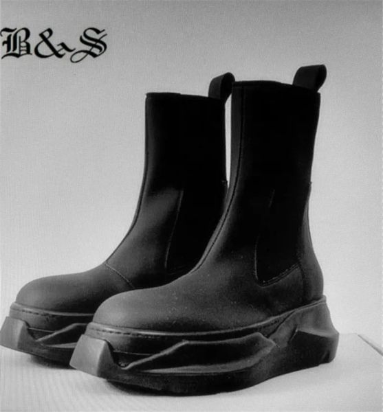 Loafers Black Street 21ss High Top Platform Новые дизайнерские ботинки увеличивают толстые подошвы рок -сапоги Unisex
