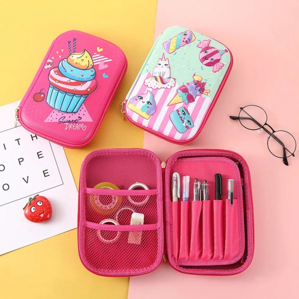 Case Case di matita kawaii Big Pencil Box di cancelleria coreana per ragazze Trousse Scolaire Ice Cream Case Accessori Scuola Pencil Case