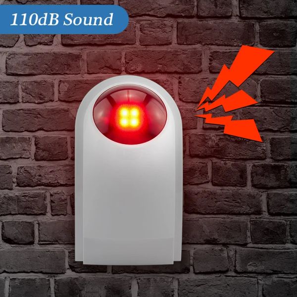 Sirene Kerui J008 110 dB Indoor Outdoor -drahtlosen Sirenen -Blitzlicht -Sensor für Hausangebote Alarmsicherheitssystem