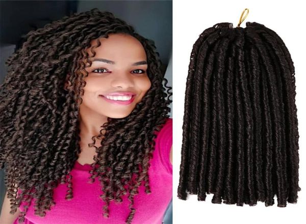 Lans da 14 pollici Fucice Locs Auncinetti morbidi Tread e Dreadlocks Light Braids Treccia di capelli sintetici Extensions 30strandspac6553688