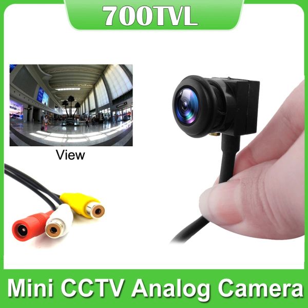 Telecamere 700tvl Color Fisheye largo angolo di sicurezza Mini telecamere CCTV analogiche