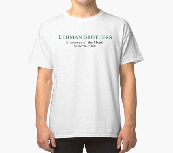 Lehman Brothers Politische Humor T -Shirt Big Banks Wall Street Witzige Parodie Witz Amerikanische Männer039s T -Shirts3636229