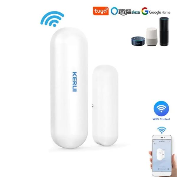 Intercomo 433MHz Smart Home Wi -Fi Porta Sensor Janela de alarme Abra os detectores fechados Socramento magnético ABS SISTEM