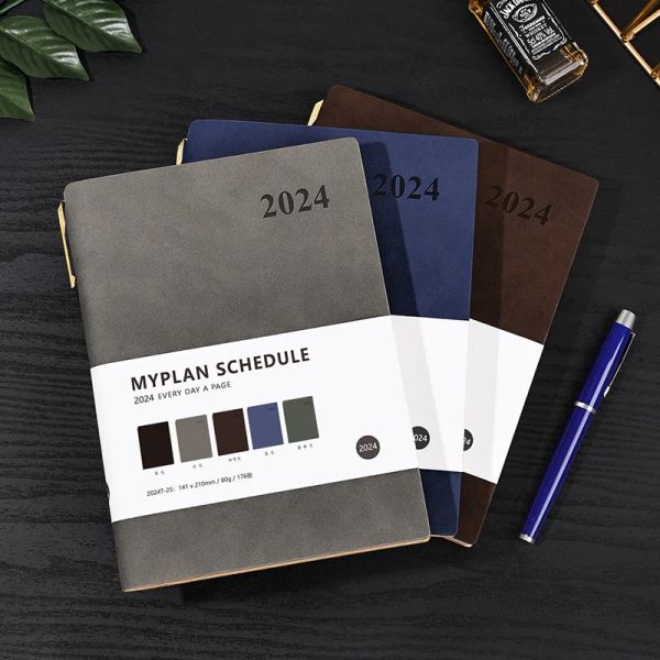 Notebook Agenda 2024 Planner Stationery Notebook e Journal A6/A5/A4 Diary Notepad Daily Sketchbook Office Book Organizer