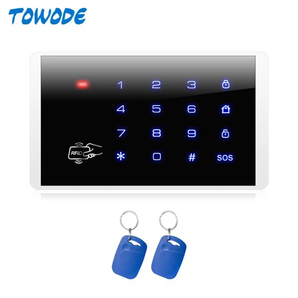 Keyboard Towde K16 Wireless Tastatur RFID Entstaffat Alarmsystem Touchscreen -Tastatur für W18 G18 K52 W20 W2 Home Security Alarm System