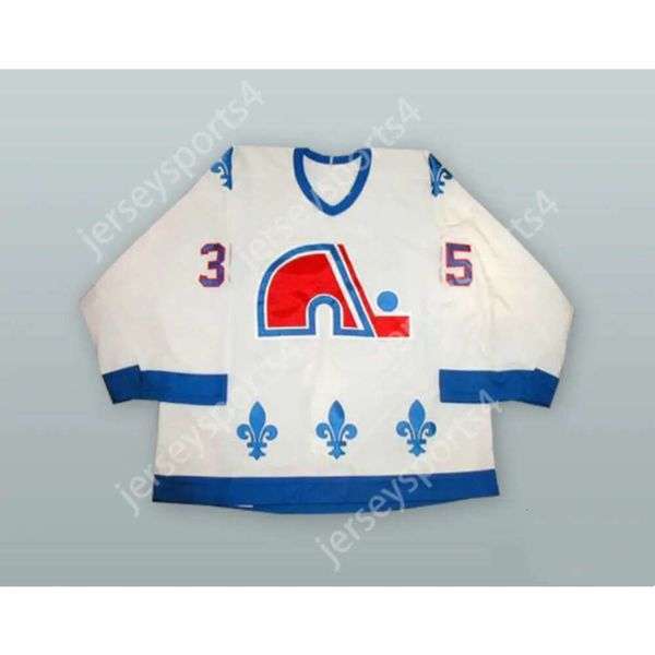 GDSIR Custom Stephane Fiset 35 Quebec Nordiques Jersey White Hockey New Top Ed S-M-L-XL-XXL-3xl-4xl-5xl-6xl