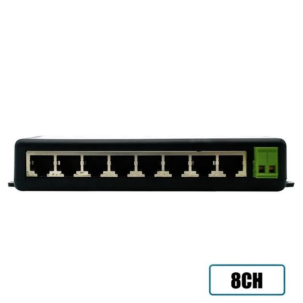 2024 Poe injetor 4ports 8 portas Poe Splitter para CCTV Network Poe Camera Power sobre Ethernet IEEE802.3AF Proteção de venda quente para Poe Splitter IEEE802.3AF