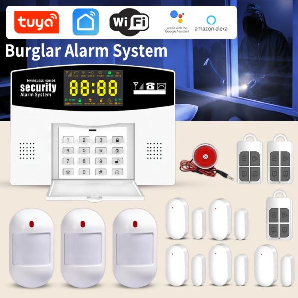 KITS Wifi+GSM Sistema di allarme antitheft per porte e finestre, allarme di sicurezza della casa intelligente wireless, sistema antitheft a induzione a infrarossi