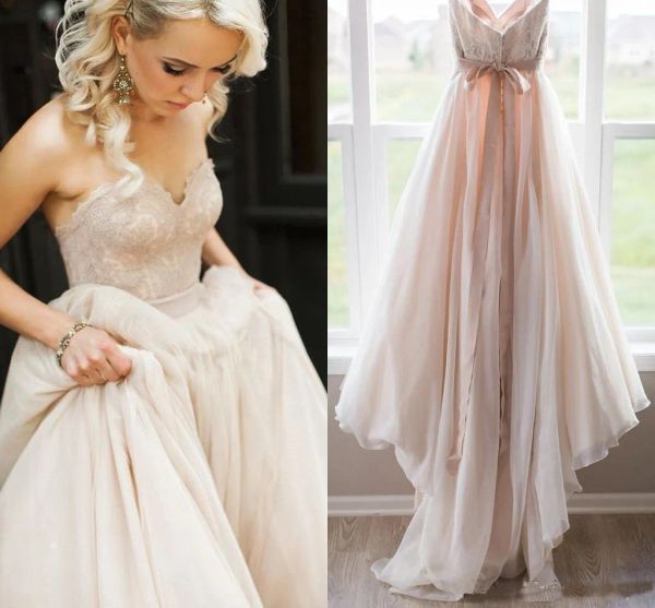 Платья румянец розовое кружевное свадебное платье мимолеты без спинки пояс бохо.