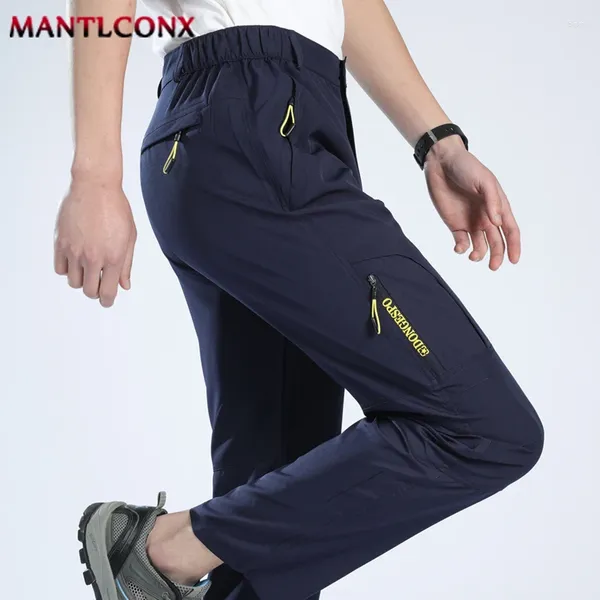 Pantaloni da uomo Plus size L-5xl pantaloni ad elasticità rapida a secco escursionismo sottile estate leggera per uomini jogger