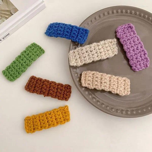 Clip per capelli 20 pezzi da 20 pezzi colorati fatti fatti fatti a mano filati di lana di cotone adorabili barrette a scatto accessori per donne bambini adolescenti animali domestici