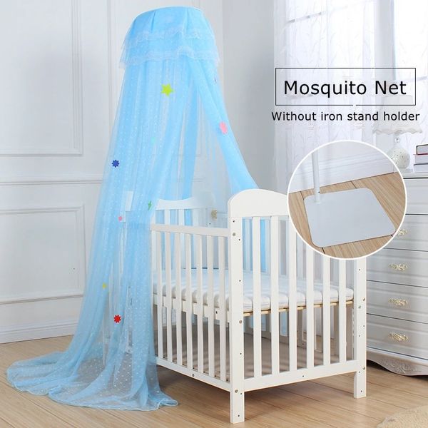 Baby Crib Mosquiton Net Banach Zelt Spitze Jaquard Netting für Cradle ohne Eisenunterstützungsständer Kinderzimmer Dekoration 240328