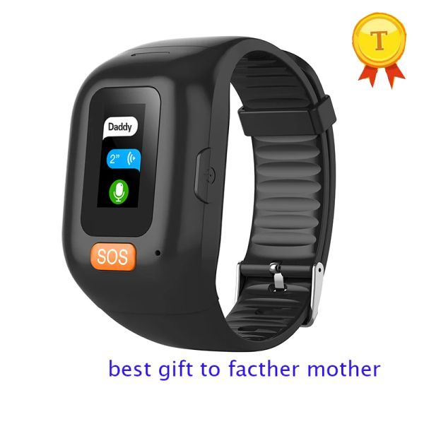 Braccialetti 2020 GPS Smart Watch Woman Voice Ricorda SOS Button Bracciale Watch con schermo a colori per Old Man Wristness Fitness Tracker