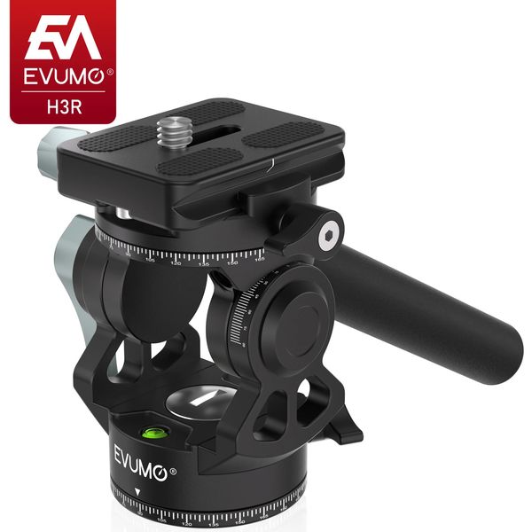 Mini Câncer de tripé Cabeça leve Câmera panorâmica Cabeça de vídeo para Tripod Monopod Stand Arca Swiss Rick Release Placa para DSLR Câmera 240322