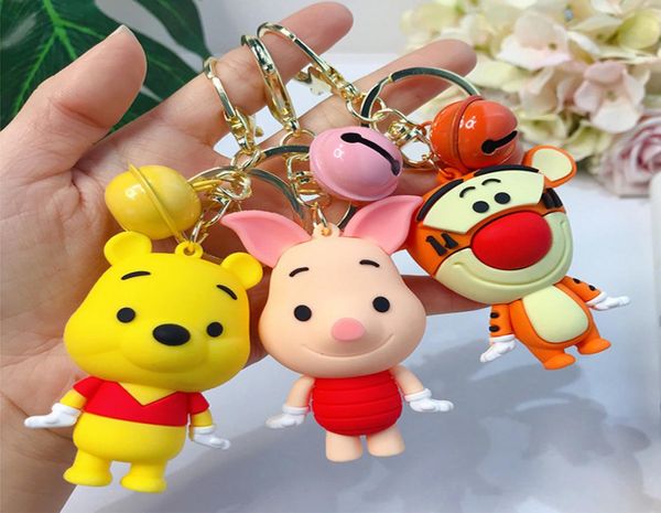 Cartoon Little Bear cordilheira Nice Tiger Stitch Keychains para mulheres de charme de saco de carmo